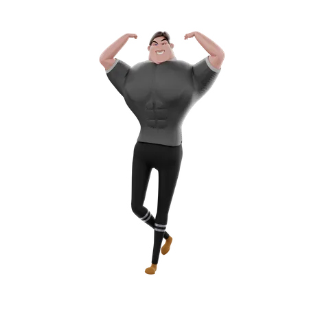 Montrant les biceps  3D Illustration