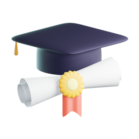 Mortarboard Certificate  3D Icon