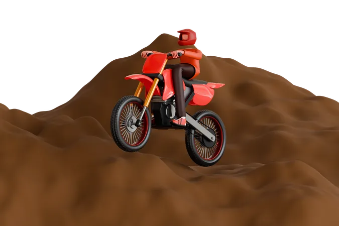 Sport de motocross  3D Illustration