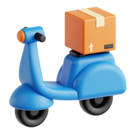 Motorcycle Delivery  3D Icon