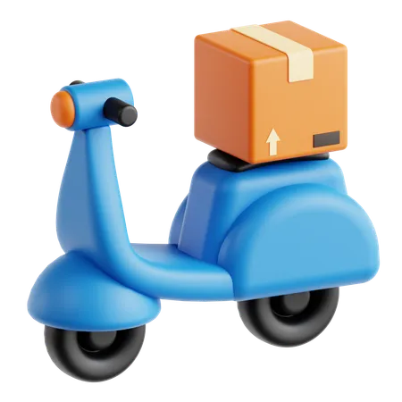 Motorcycle Delivery  3D Icon