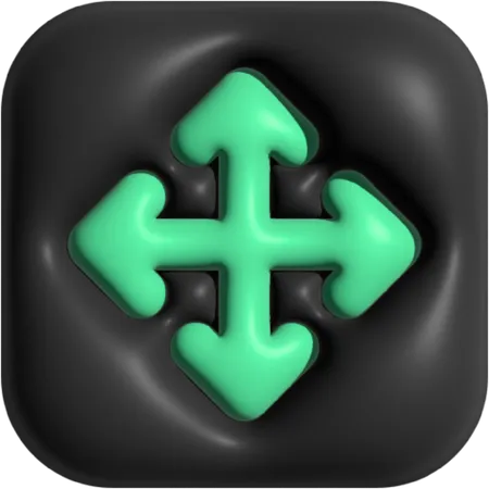 Move  3D Icon