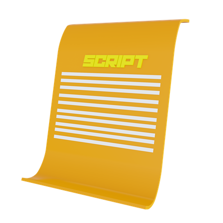 Movie Script  3D Icon