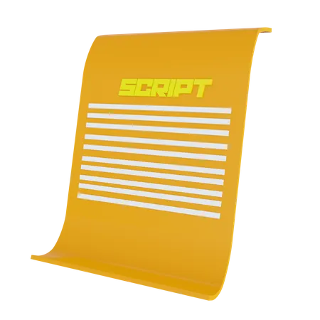 Movie Script  3D Icon