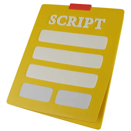 Movie Script  3D Icon