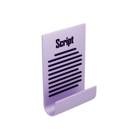 Movie Script  3D Icon