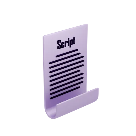 Movie Script  3D Icon