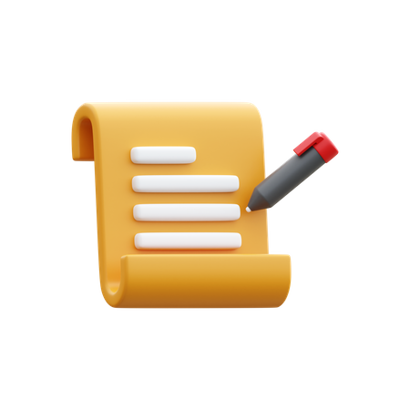 Movie Script  3D Icon