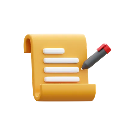 Movie Script  3D Icon