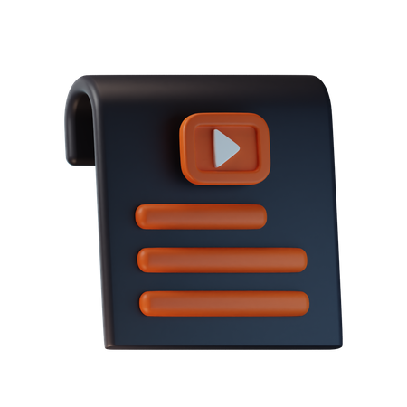 Movie Script  3D Icon