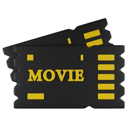 Movie Tickets  3D Icon