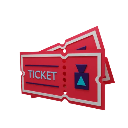 Movie Tickets  3D Illustration