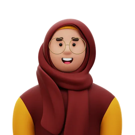 Mujer con hijab  3D Icon