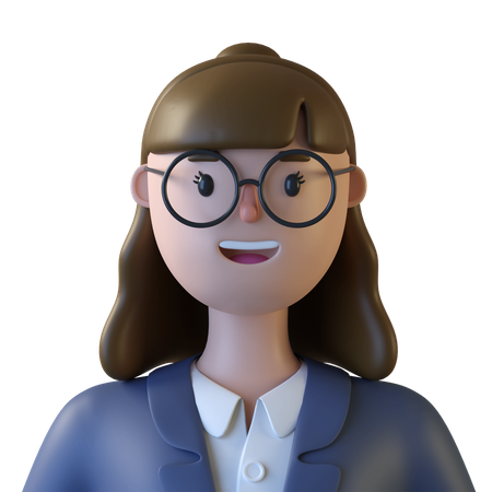 Mujer con optica  3D Icon