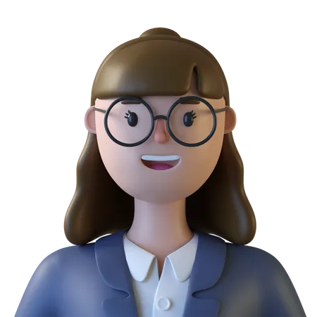 Mujer con optica  3D Icon