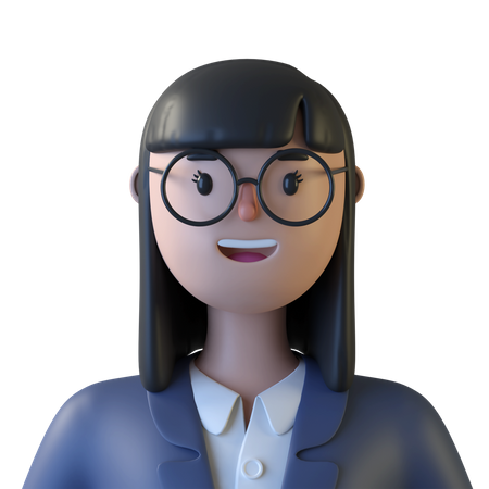 Mujer con optica  3D Icon