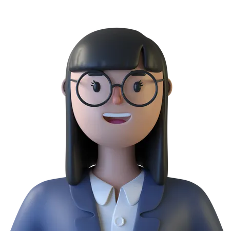 Mujer con optica  3D Icon