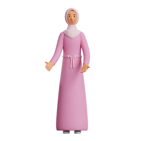 Mujer musulmana  3D Illustration