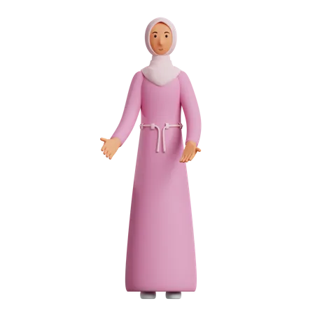 Mujer musulmana  3D Illustration