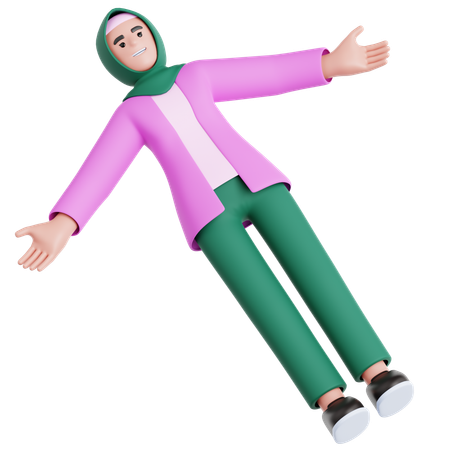 Mulher deitada por aí  3D Illustration