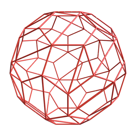 Multi Wireframe Polygon  3D Illustration