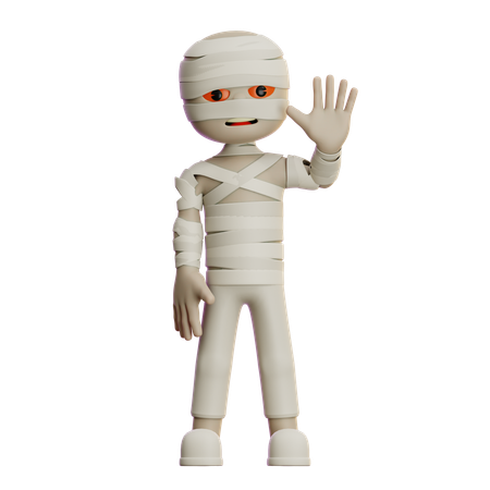 Mummy Say Hello  3D Illustration