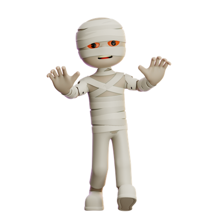 Mummy Walking  3D Illustration