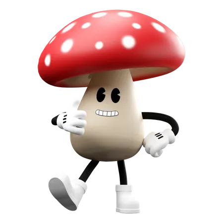 Mushroom thinking something  3D Emoji