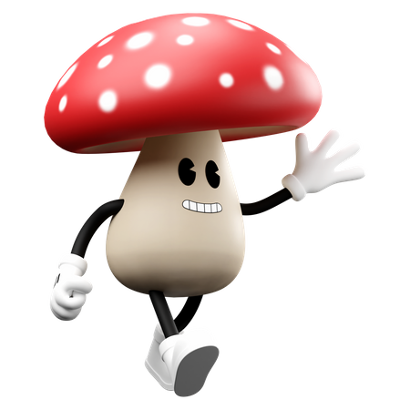 Mushroom walking  3D Emoji