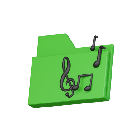 音楽フォルダ  3D Icon