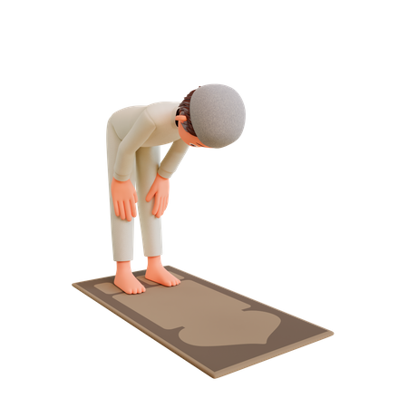 Muslim boy praying  3D Illustration