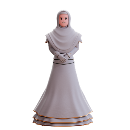 Muslim Bride  3D Illustration