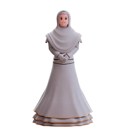 Muslim Bride  3D Illustration