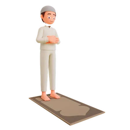 Muslim Man praying  3D Illustration