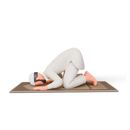 Muslim Namaz  3D Illustration