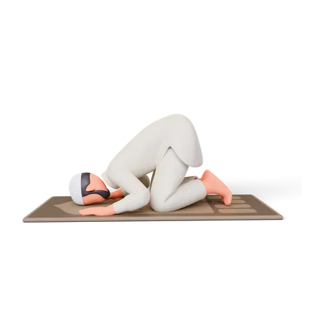 Muslim Namaz  3D Illustration