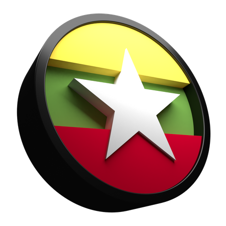 Myanmar Flag  3D Flag