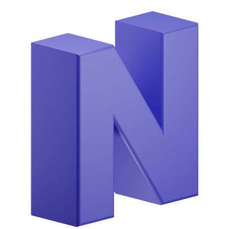 Nalphabet  3D Illustration