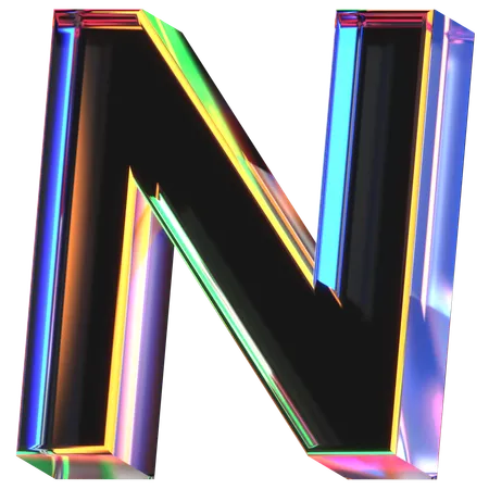 N lettre  3D Icon