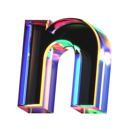 N lettre  3D Icon