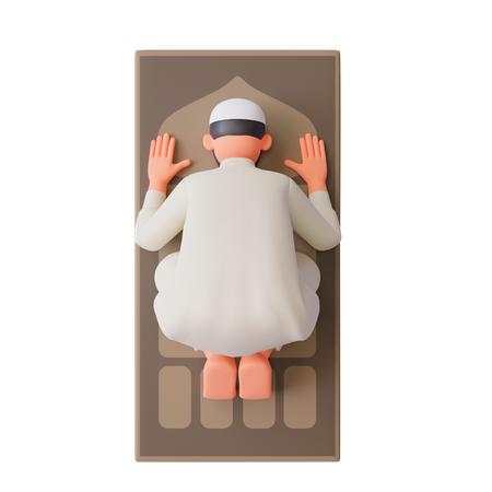 Namaz Prayer  3D Illustration