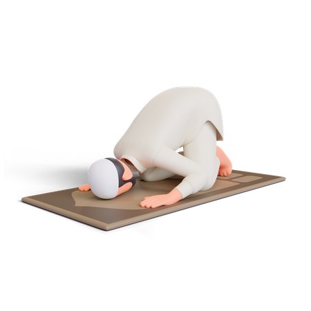 Namaz Prayer  3D Illustration