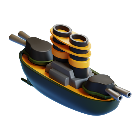 Navio de guerra  3D Icon