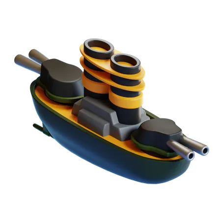 Navio de guerra  3D Icon