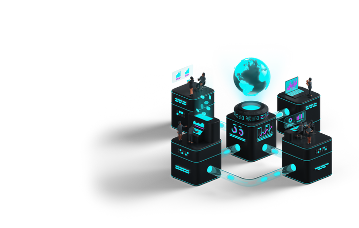 Negocio global  3D Illustration