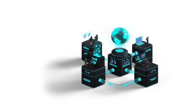 Negocio global  3D Illustration