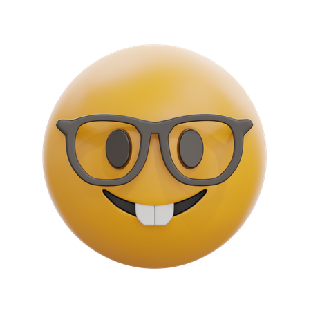 Nerd Face  3D Icon