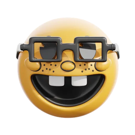 Nerd face  3D Icon