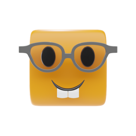 Nerd Face Emoji  3D Icon