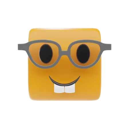 Nerd Face Emoji  3D Icon